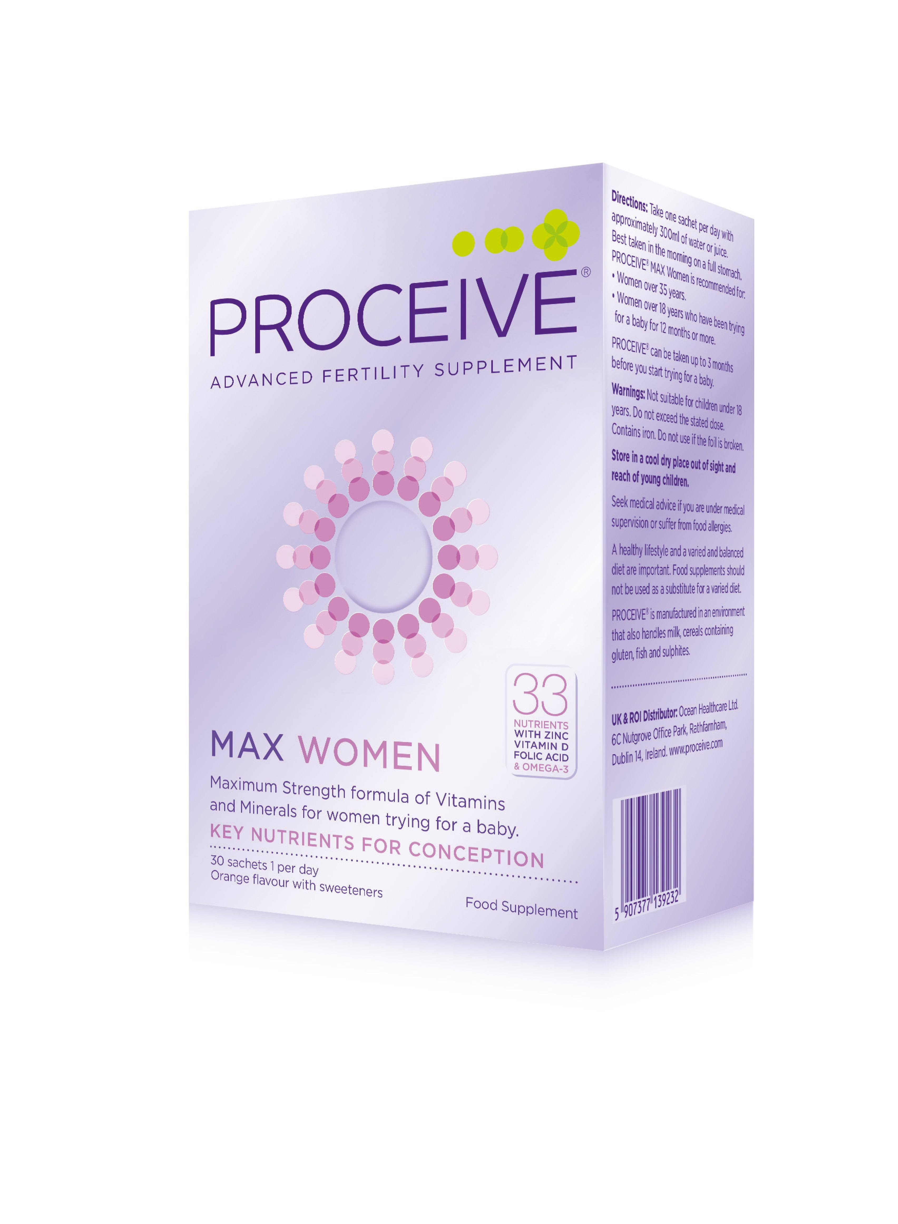 Proceive Advanced Fertility Supplement - Max Women - 30 Sachets