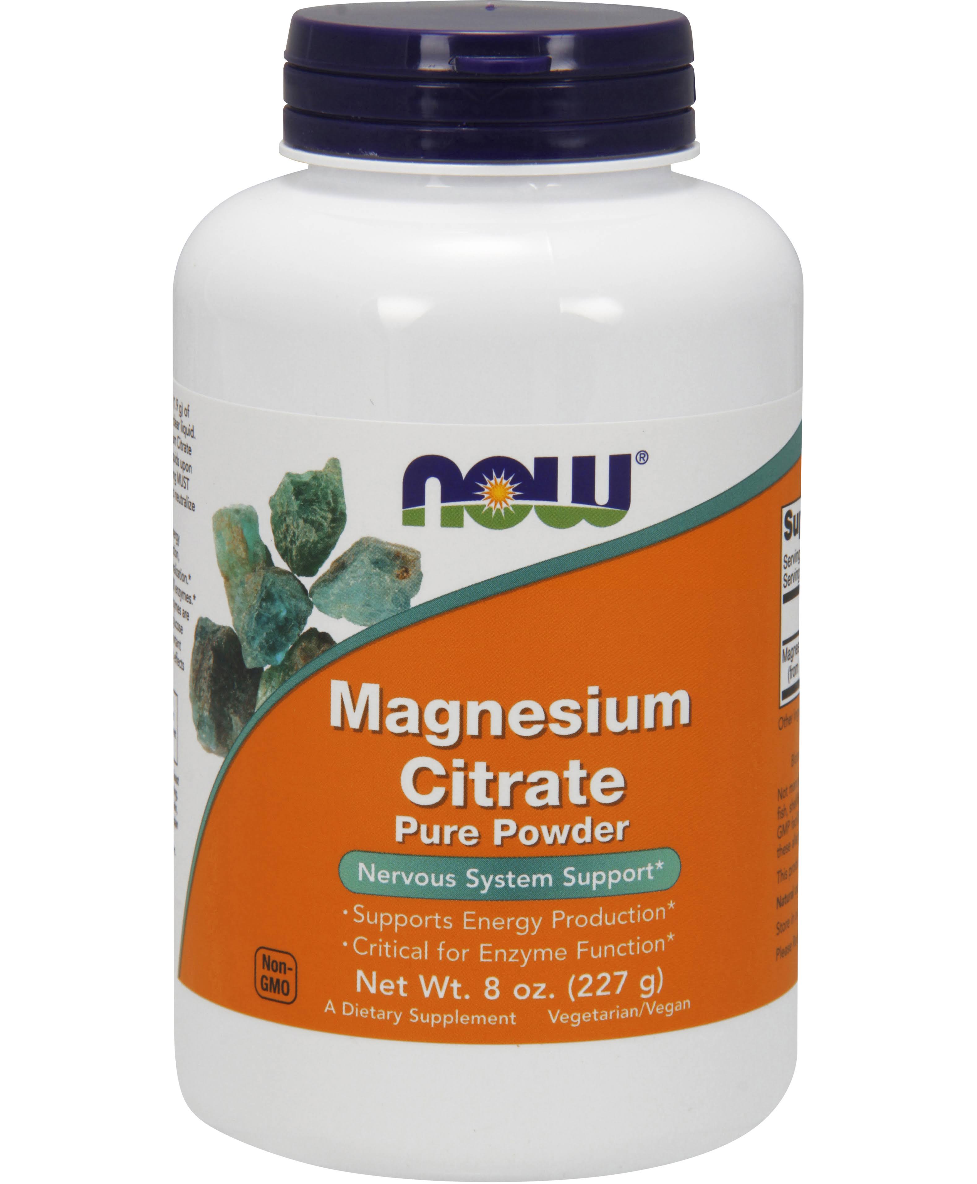 Now Magnesium Citrate Pure Powder 8 oz
