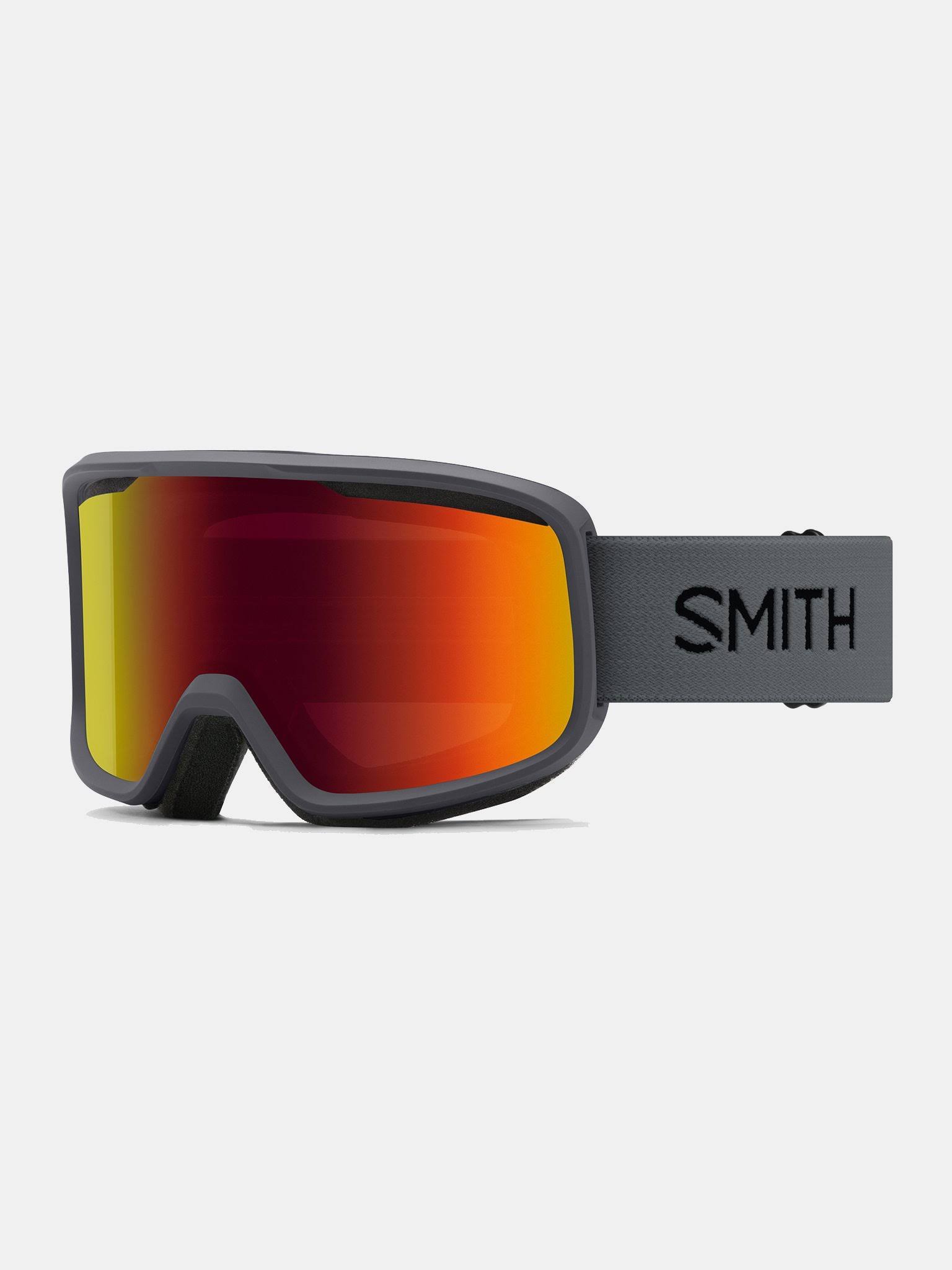 Smith Frontier Snow Goggles - Charcoal Red Sol-X Mirror