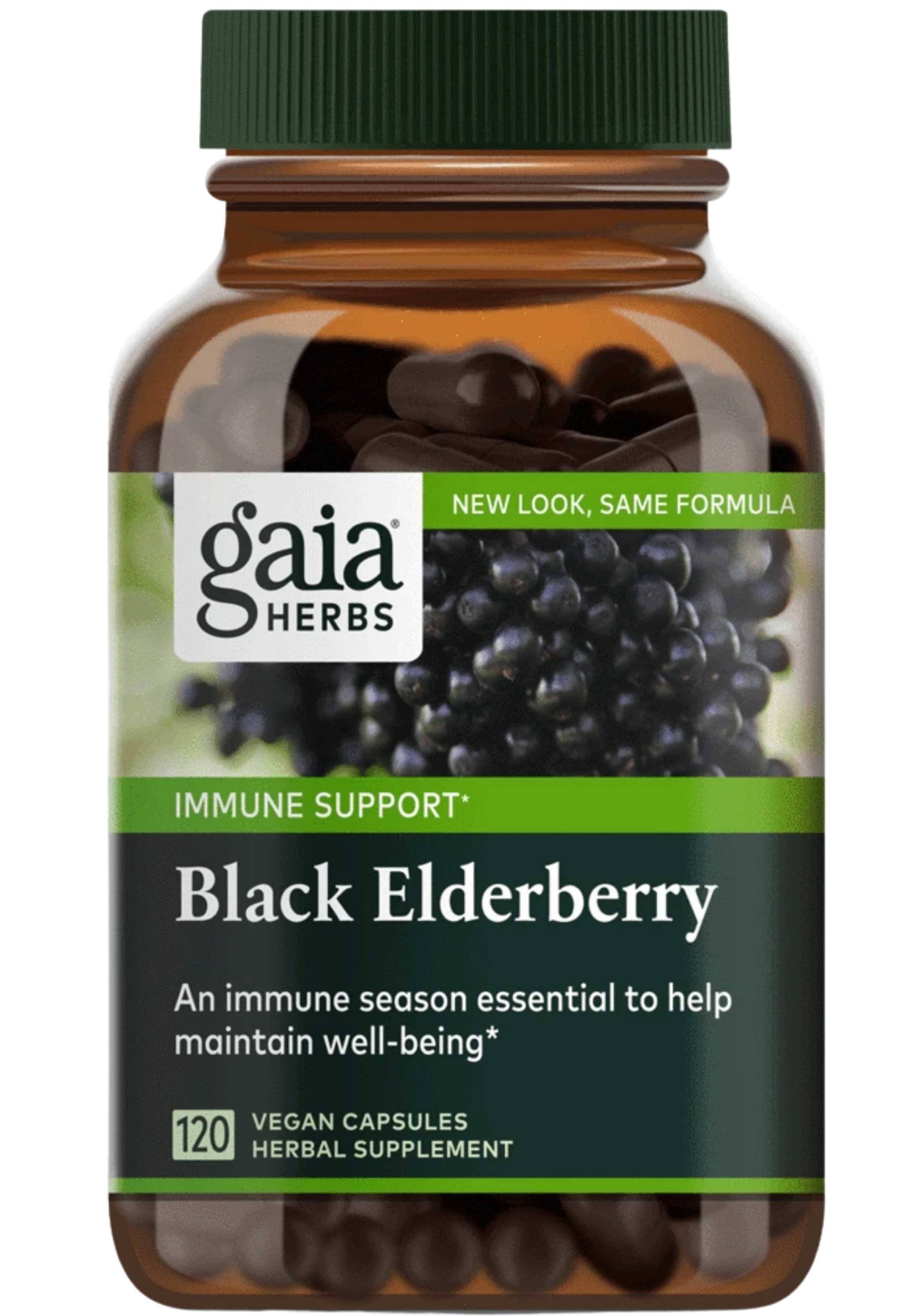 Gaia Herbs Black Elderberry Dietary Supplement - 120ct