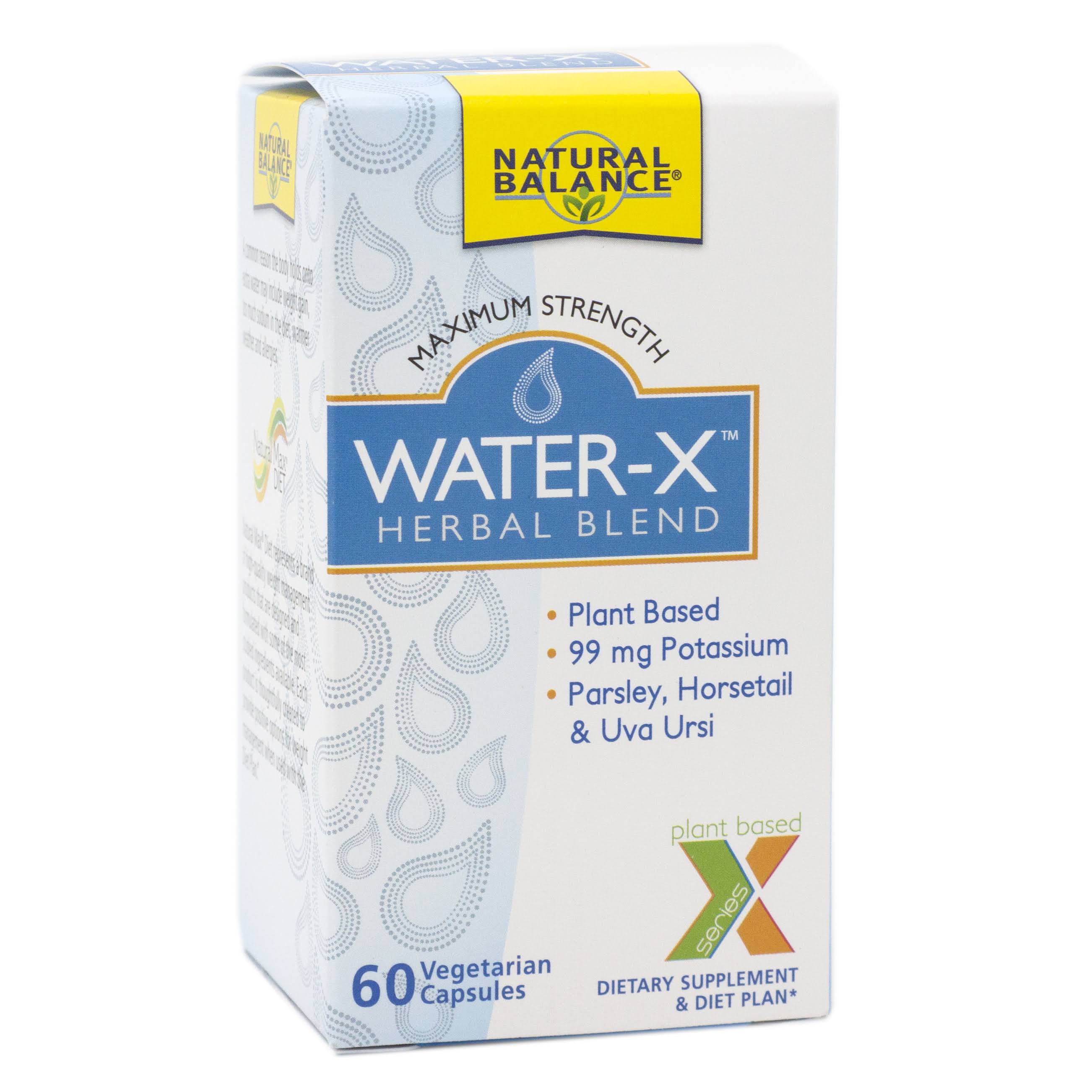Natural Balance Water-X Herbal Blend Maximum Strength Supplement - 60 Vegetarian Capsules