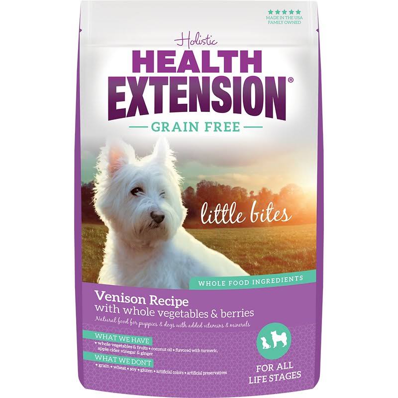 Health Extension Little Bites Grain-Free Venison Recipe Dry Dog Food, 3.5-lb Bag