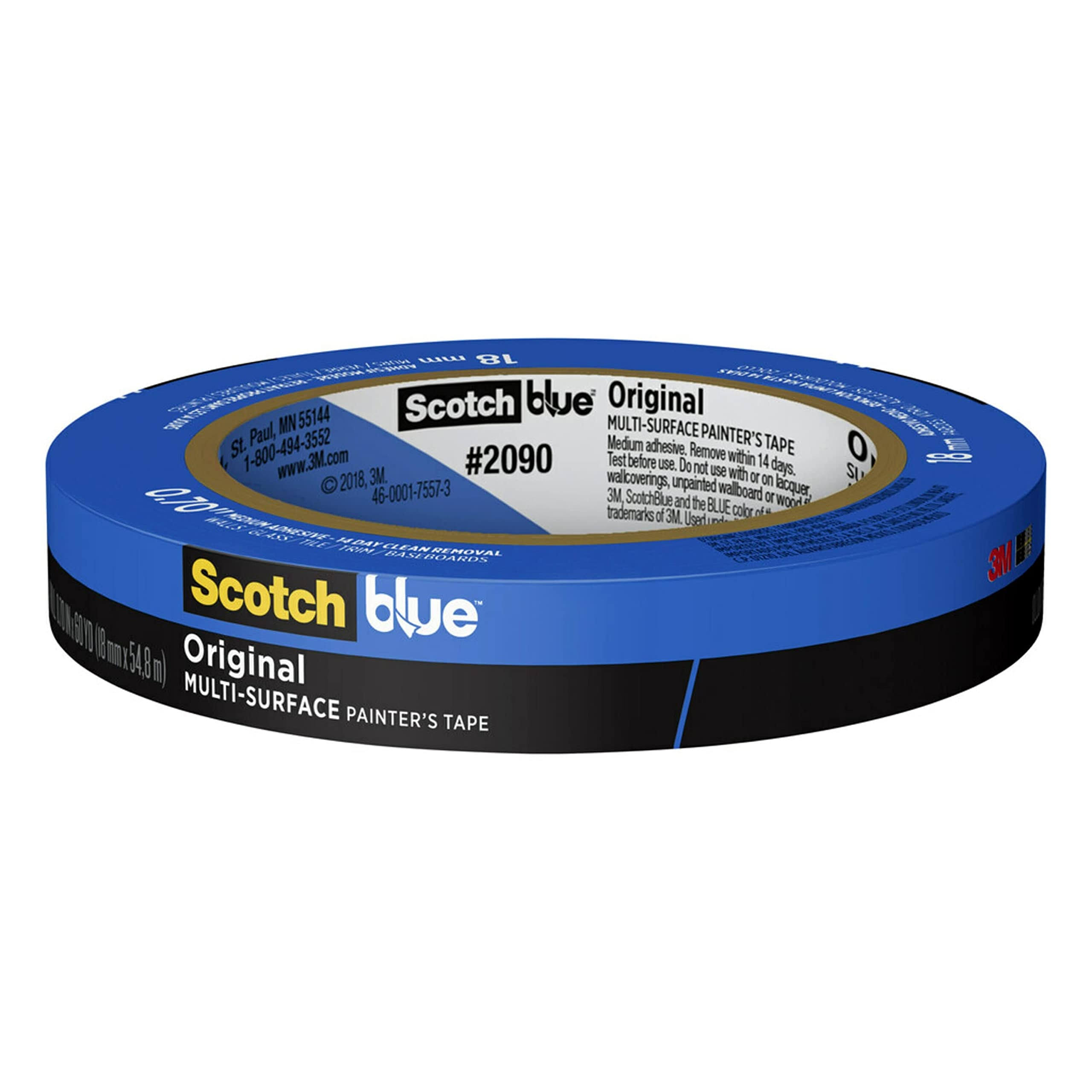 Scotch Safe-Release Masking Painters Tape - 0.75" X 60 Yards, Blue