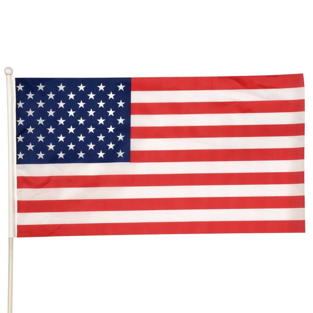 36 Patriotic American Flag Banners, 27 x 10.75" at Dollar Tree