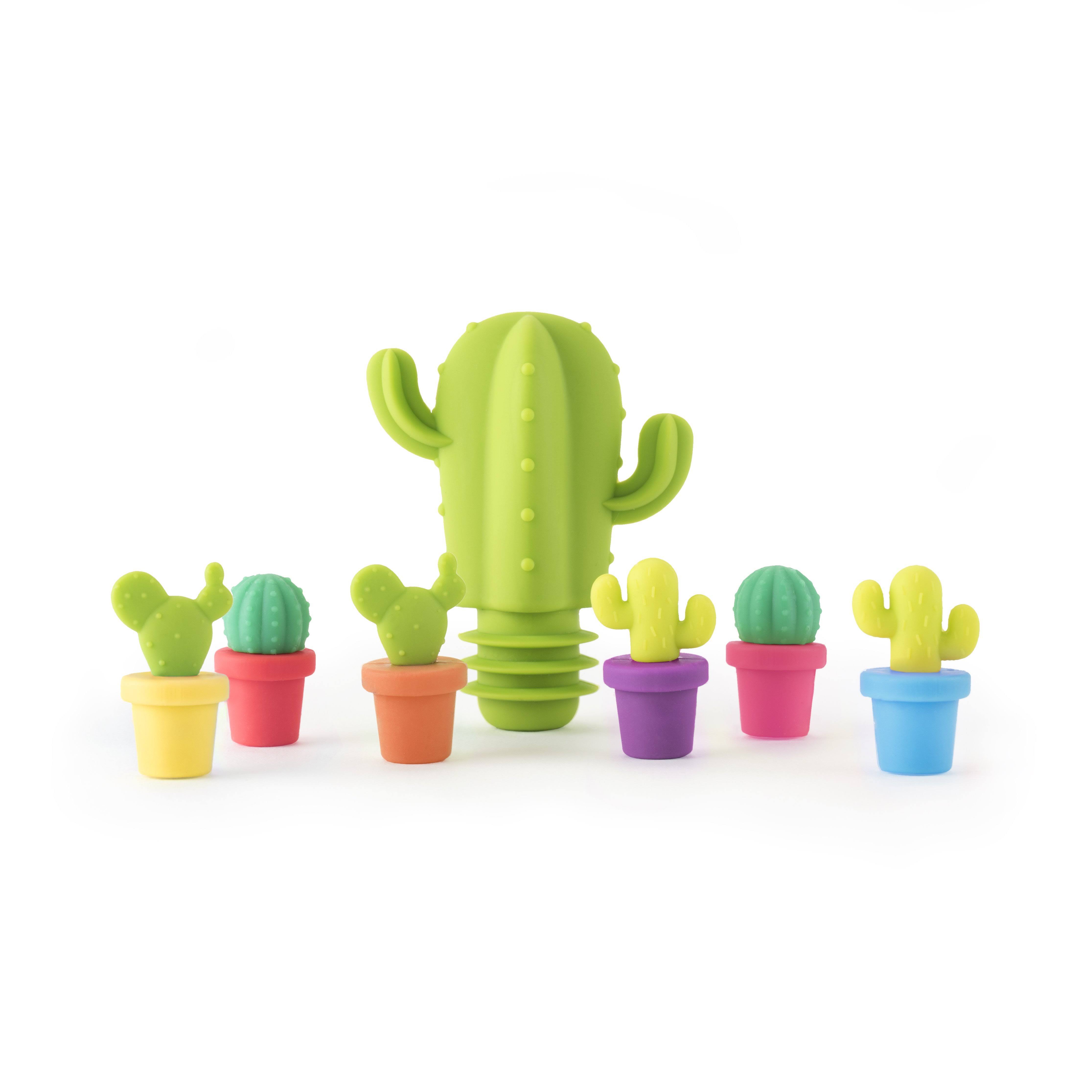 TrueZoo Cactus Stopper and Charm Set - Multicolor