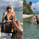 Kim Kardashian Kisses Pete Davidson & They Go Kayaking Together On Beach Vacation