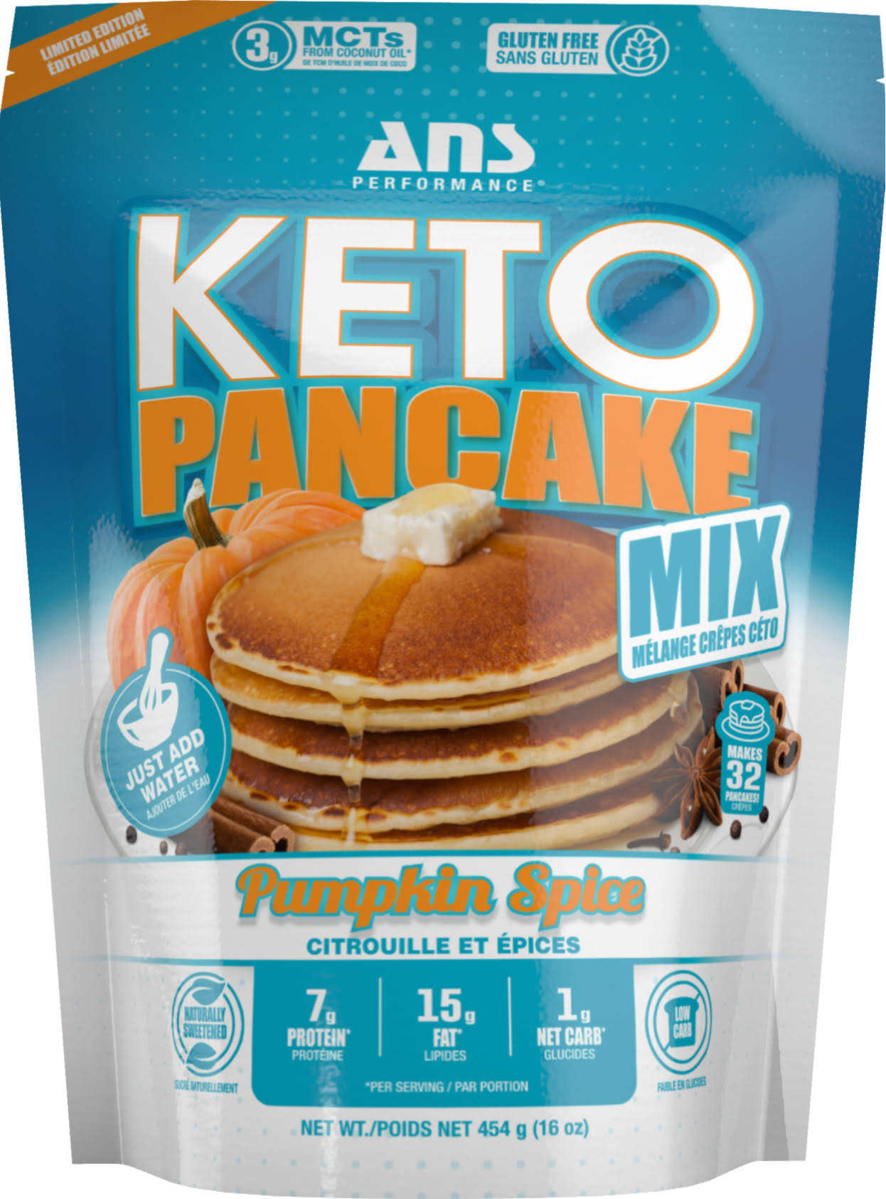 ANS PERFORMANCE Keto Pancake Mix (Pumpkin Spice - 454 gr)