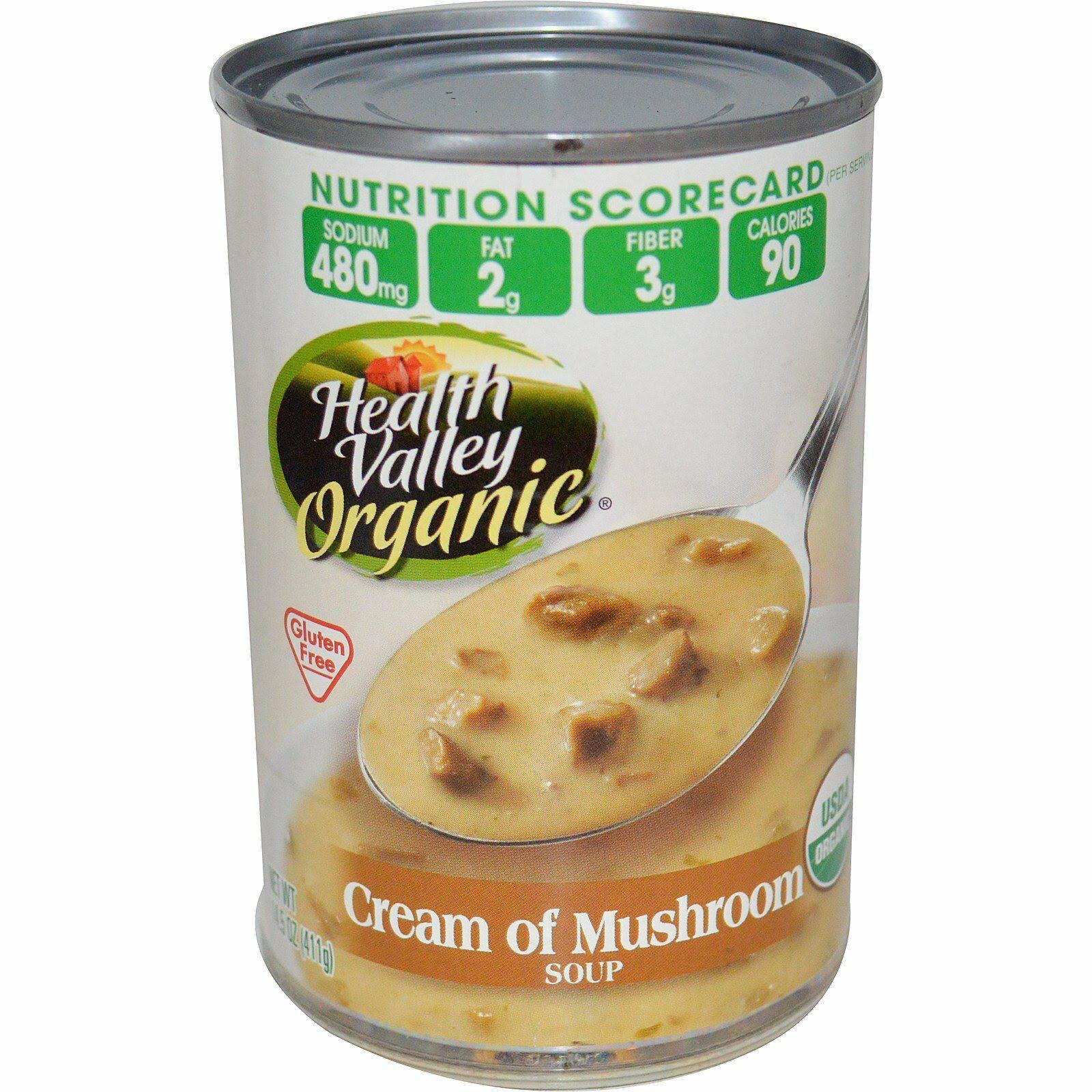 Health Valley Organic: Cream of Mushroom Soup, 14.5 oz