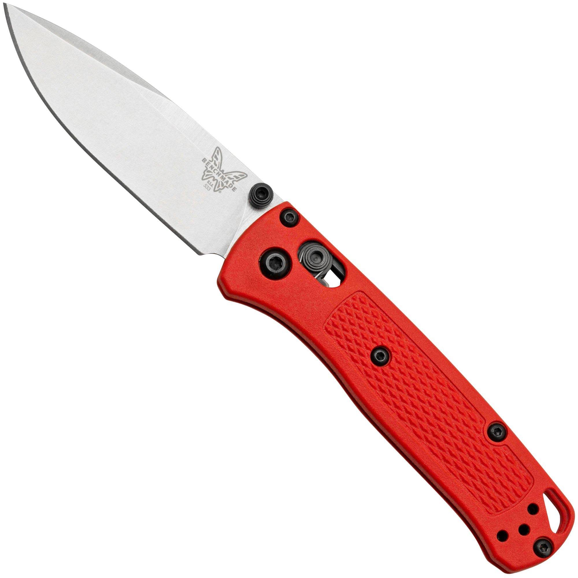 Benchmade Mini Bugout Grivory Mesa | Steel in Red