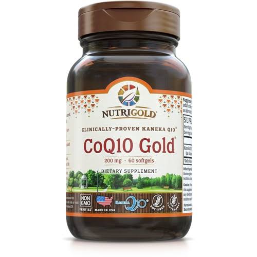 Nutrigold CoQ10 Gold Supplement - 200mg, 60 Softgels