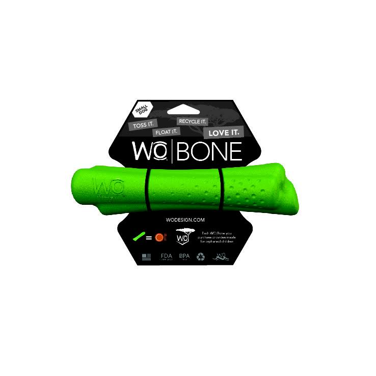 WO Bone Small Green Bone Toy for Small Dogs
