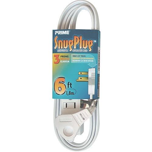 Prime Wire and Cable Extension Cords - White, 6'