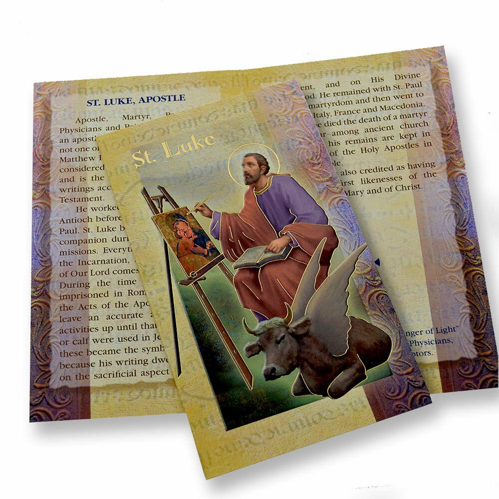 St. Luke Folded Holy Card