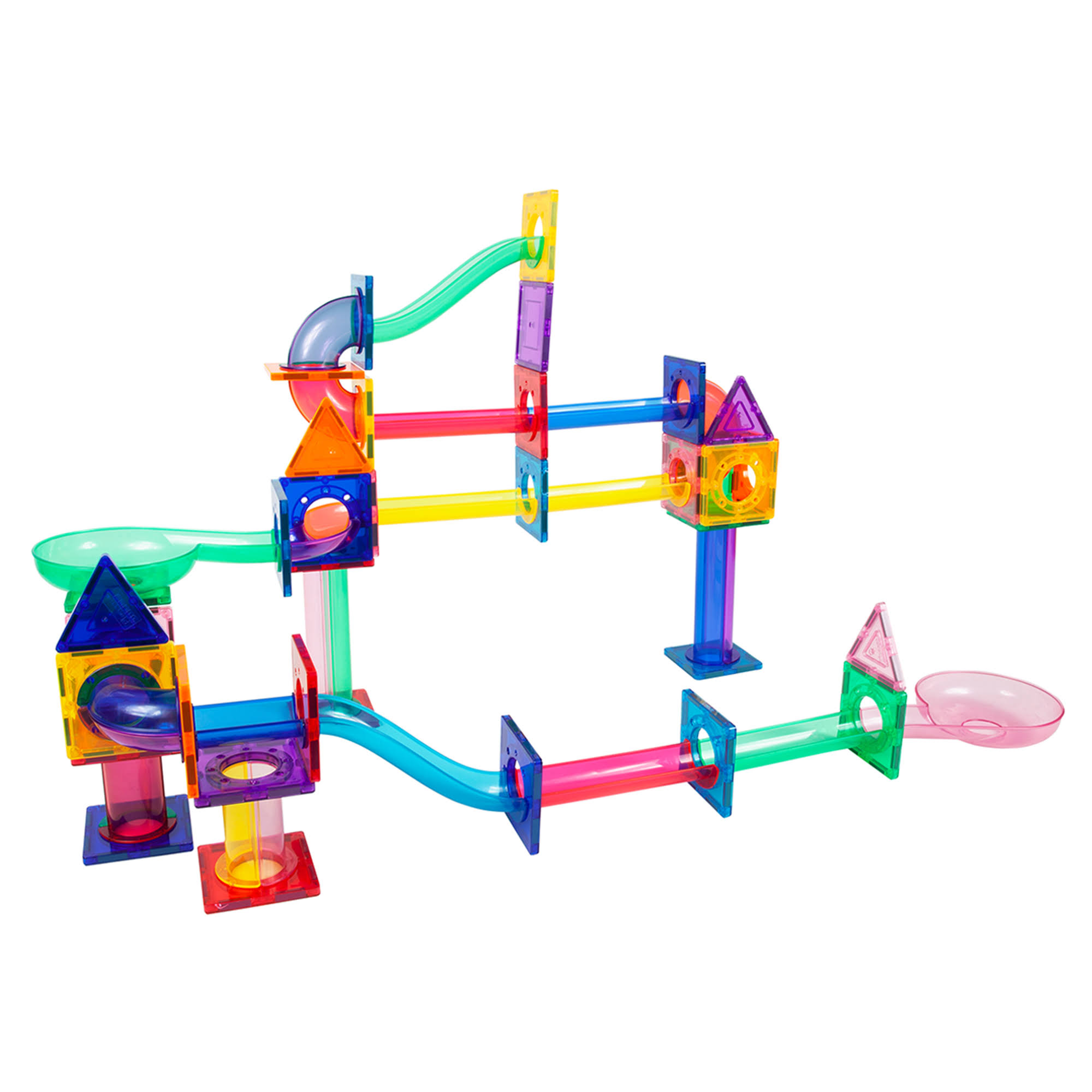 PicassoTiles Marble Run 71-Piece Magnetic Building Blocks One-Size