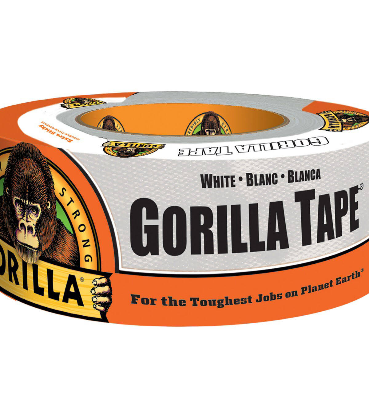 Gorilla 6010002 Heavy Duty Packaging Tape - White, 1.88"x25yds