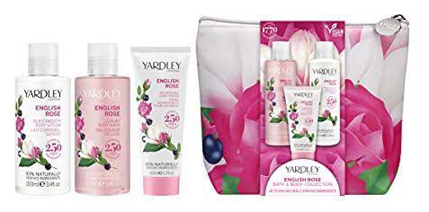 Yardley Gift Set English Rose Body Wash 100 ml+2 Pieces