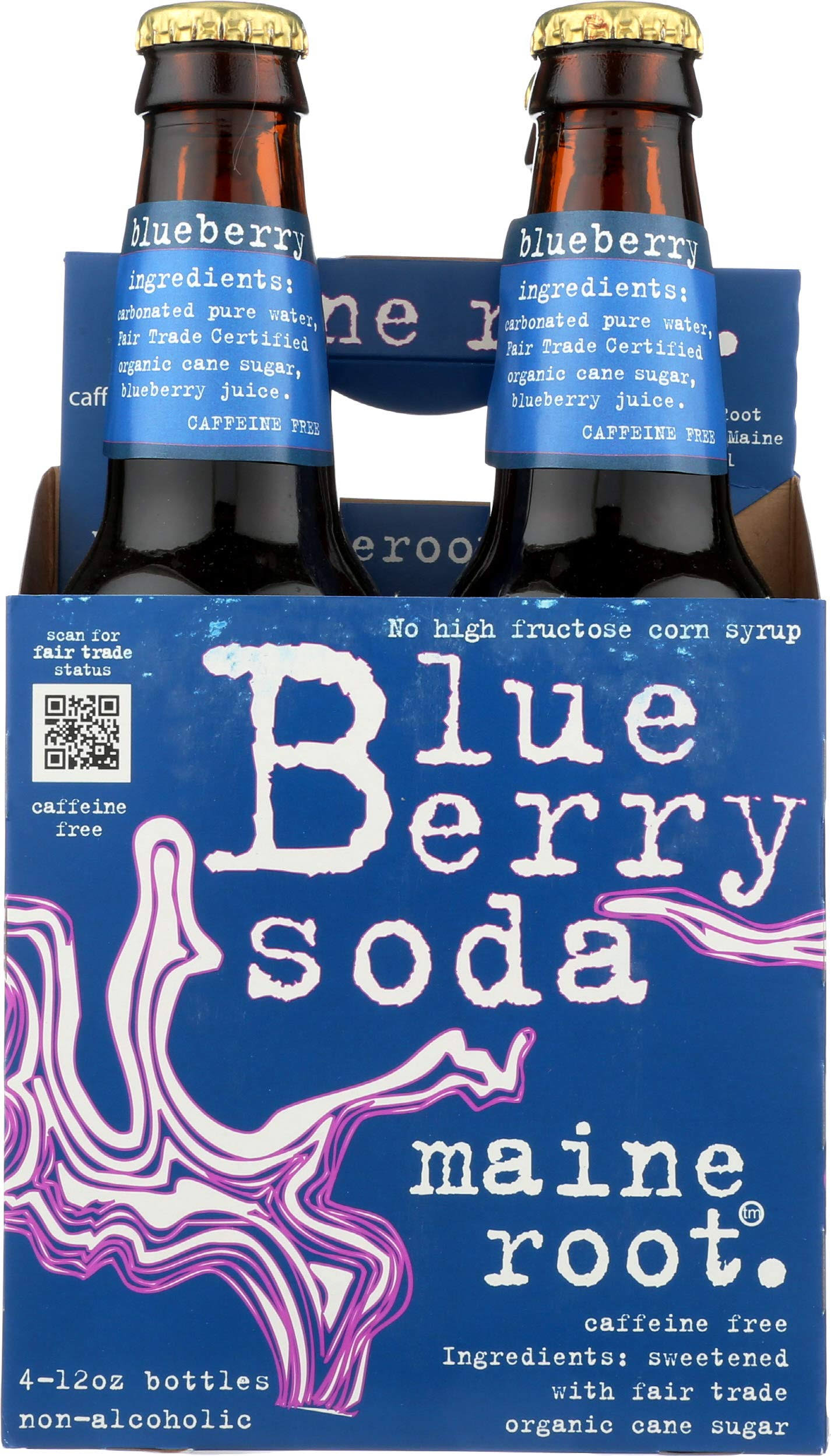 Maine Root, Soda Blueberry 4Pk, 48 FO (Pack of 6)