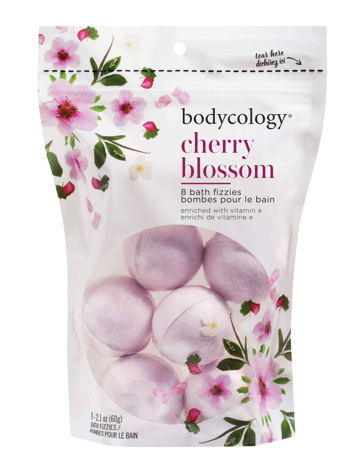Bodycology Bath Fizzies - Cherry Blossom, 2.1oz, 8ct