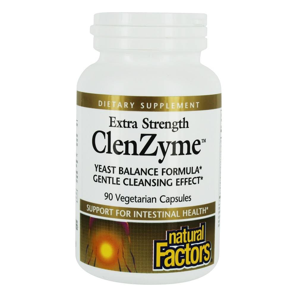 Natural Factors Extra Strength ClenZyme 90 Vegetarian Capsules