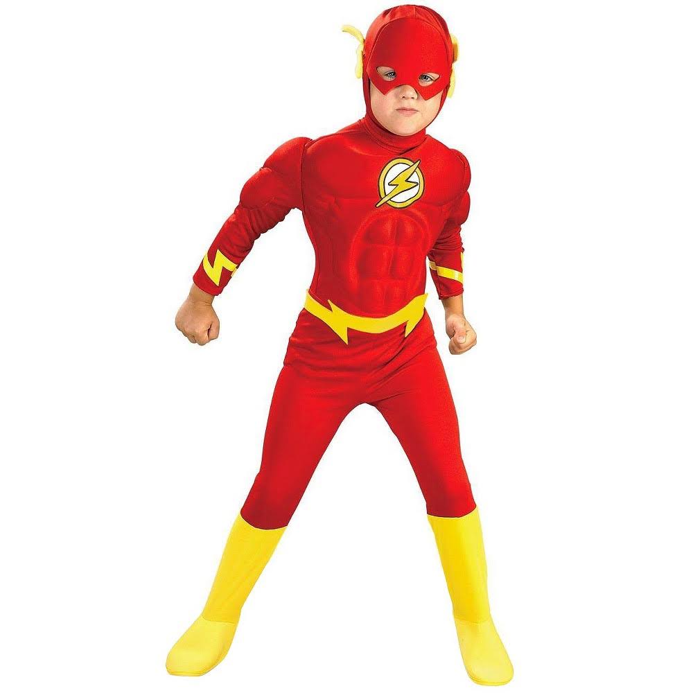 Rubie's Costume Boy's Flash Muscle Chest Costume, Red/Yellow, S