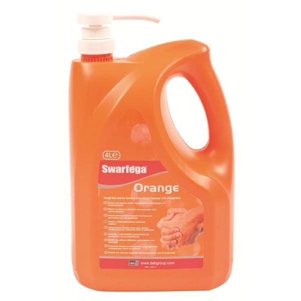 Swarfega Pump Bottle Hand Cleaner - Orange, 4l
