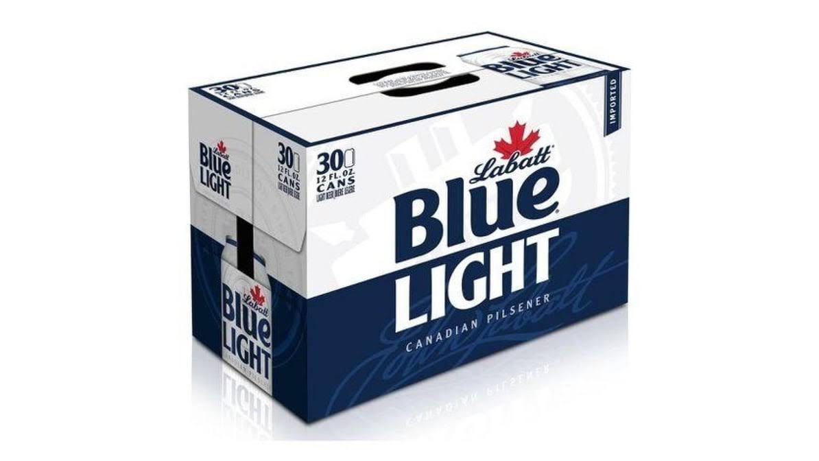 Labatt Blue Light Canadian Pilsener - 12 fl oz, x30