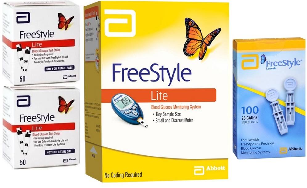 FreeStyle Lite Blood Glucose Monitoring System - Blue