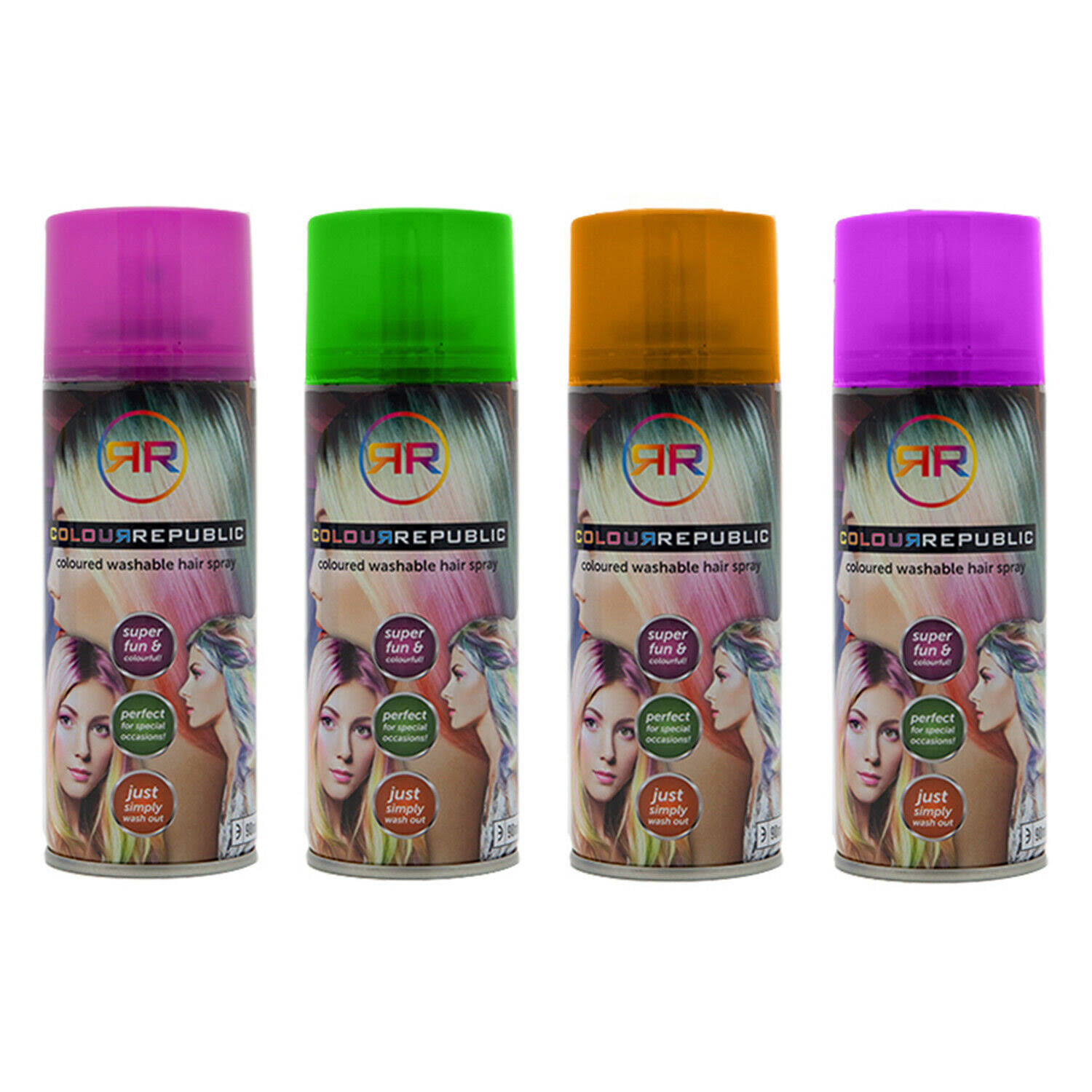 PMS 617016 2 Packs of Assorted Colour Hair Spray - 210ml
