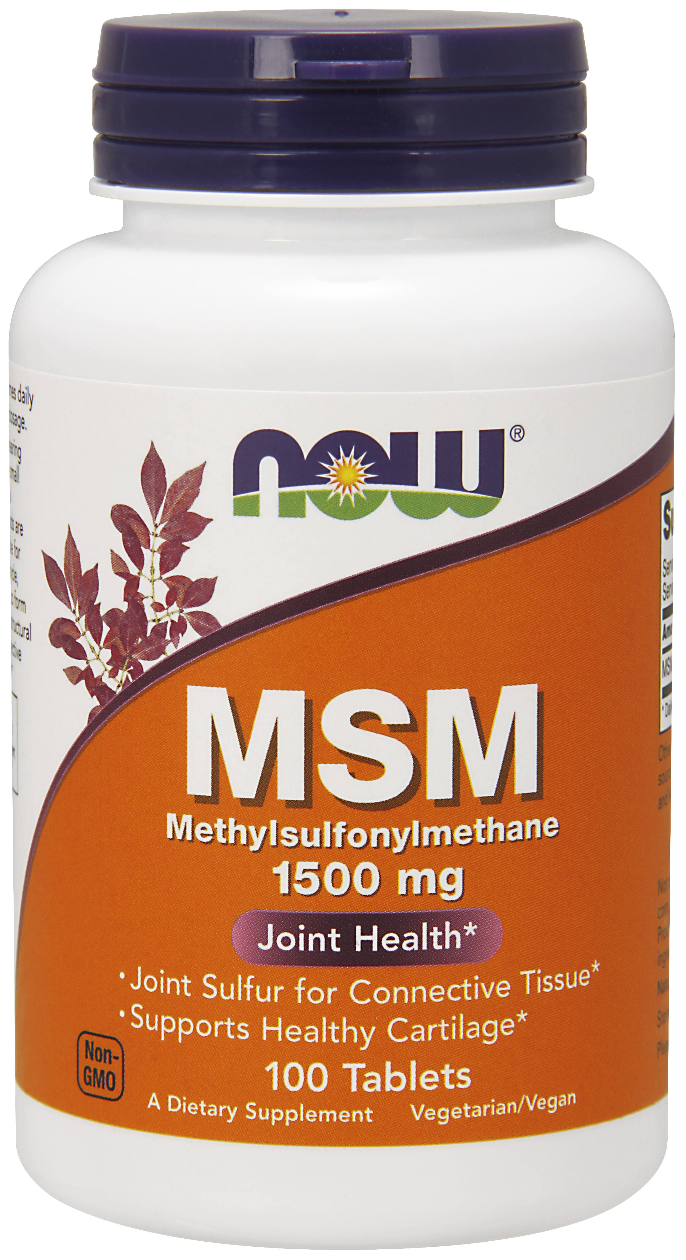 NOW Foods MSM Supplement - 100 Tablets