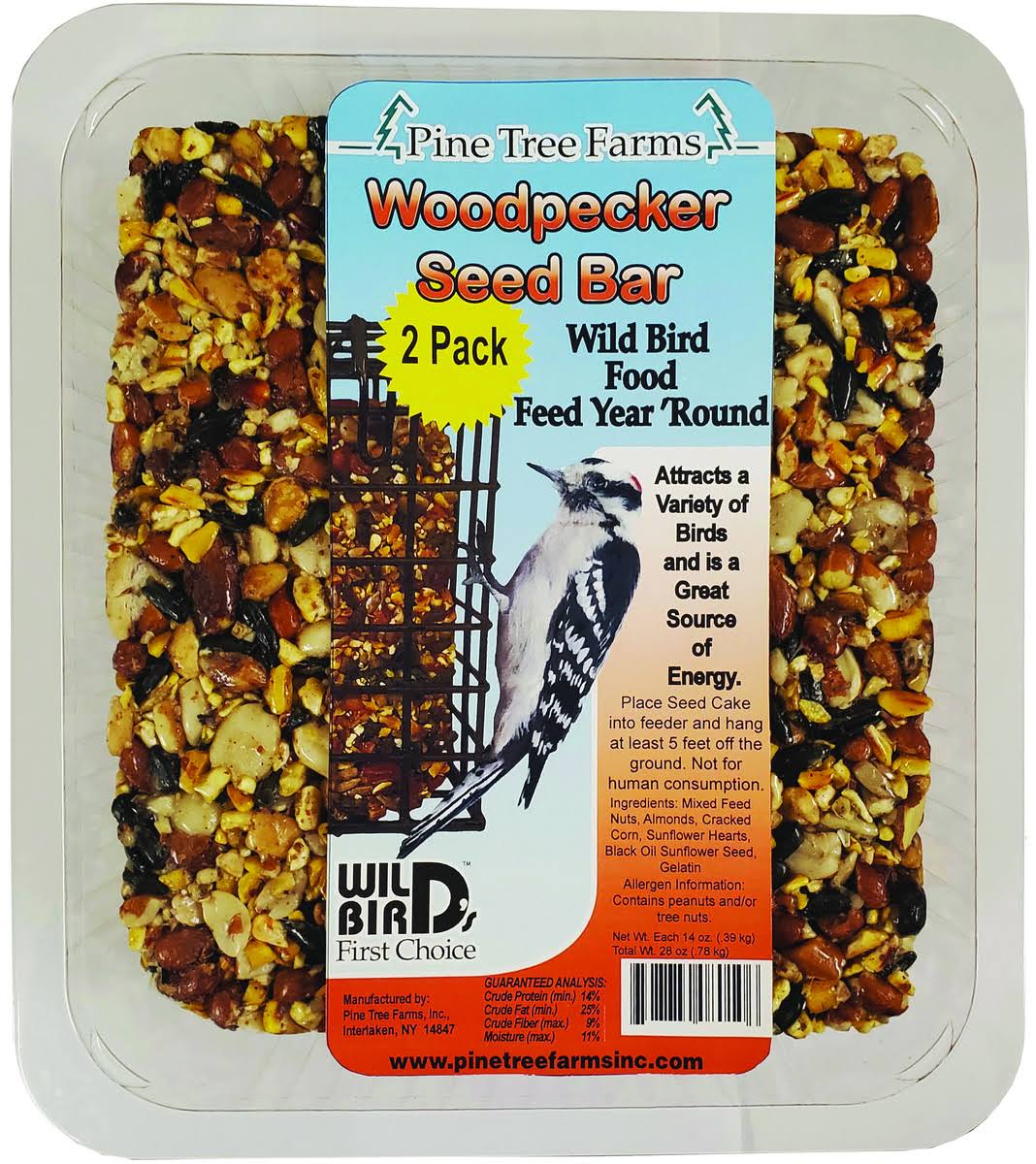 Pine 601091 14 oz Woodpecker Seed Bars - Pack of 2