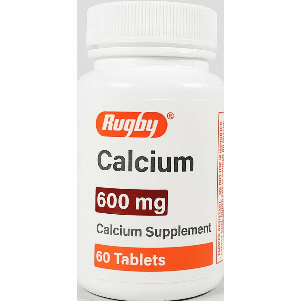 Rugby Calcium Supplement, 600 mg 60 Tablets Each (1 Pack)