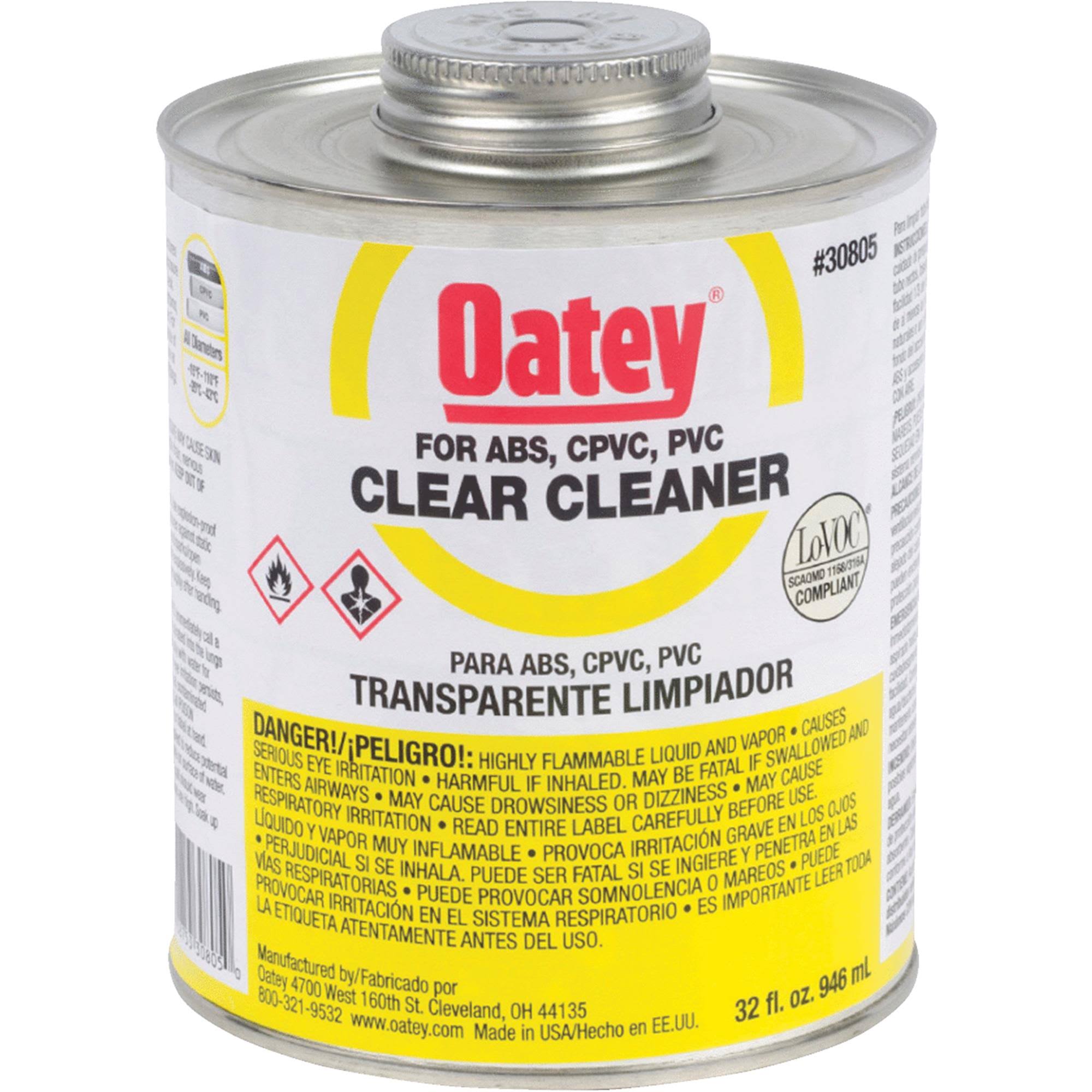 Oatey Clear Cleaner - 32oz