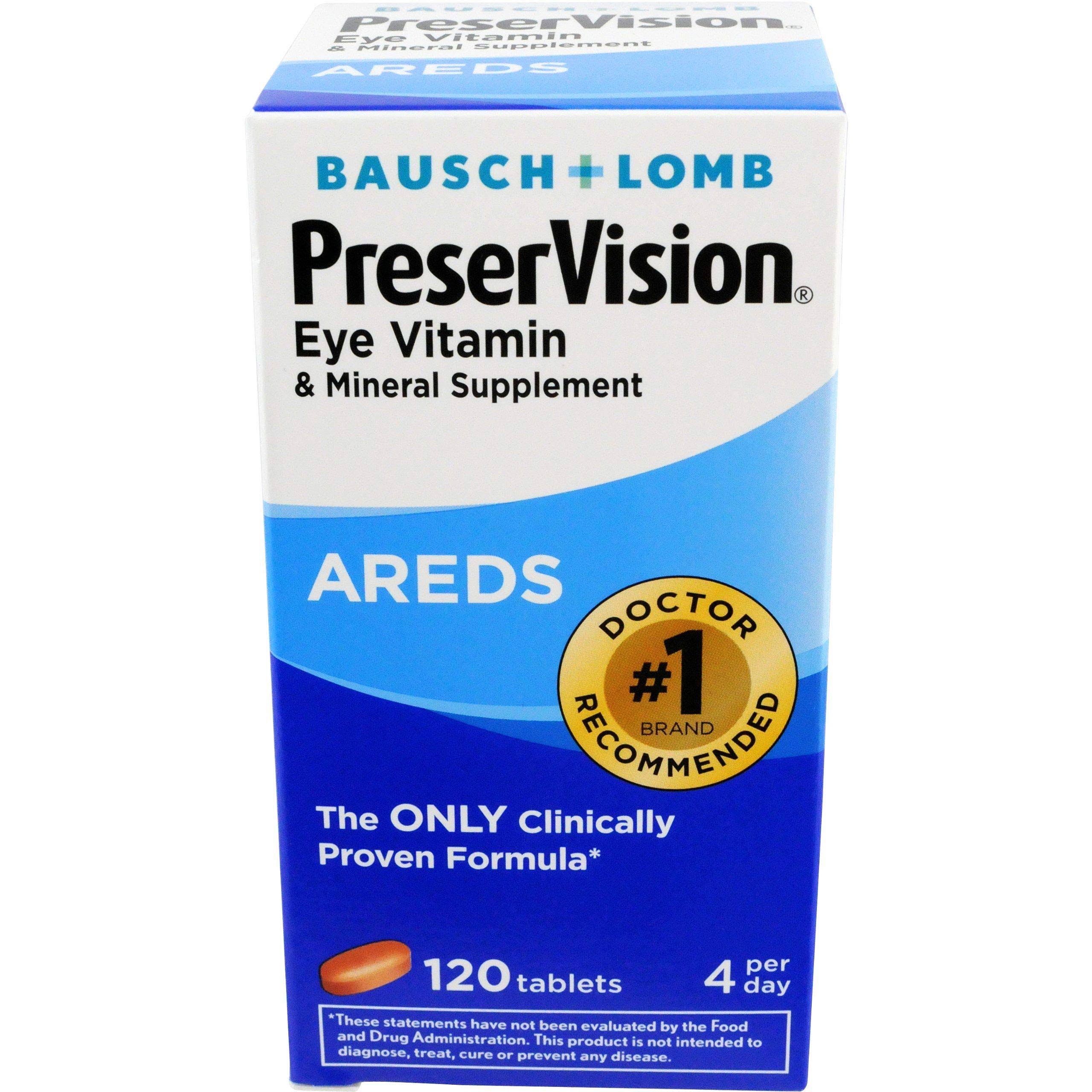 Bausch and Lomb PreserVision Eye Vitamin - 120 Tablets