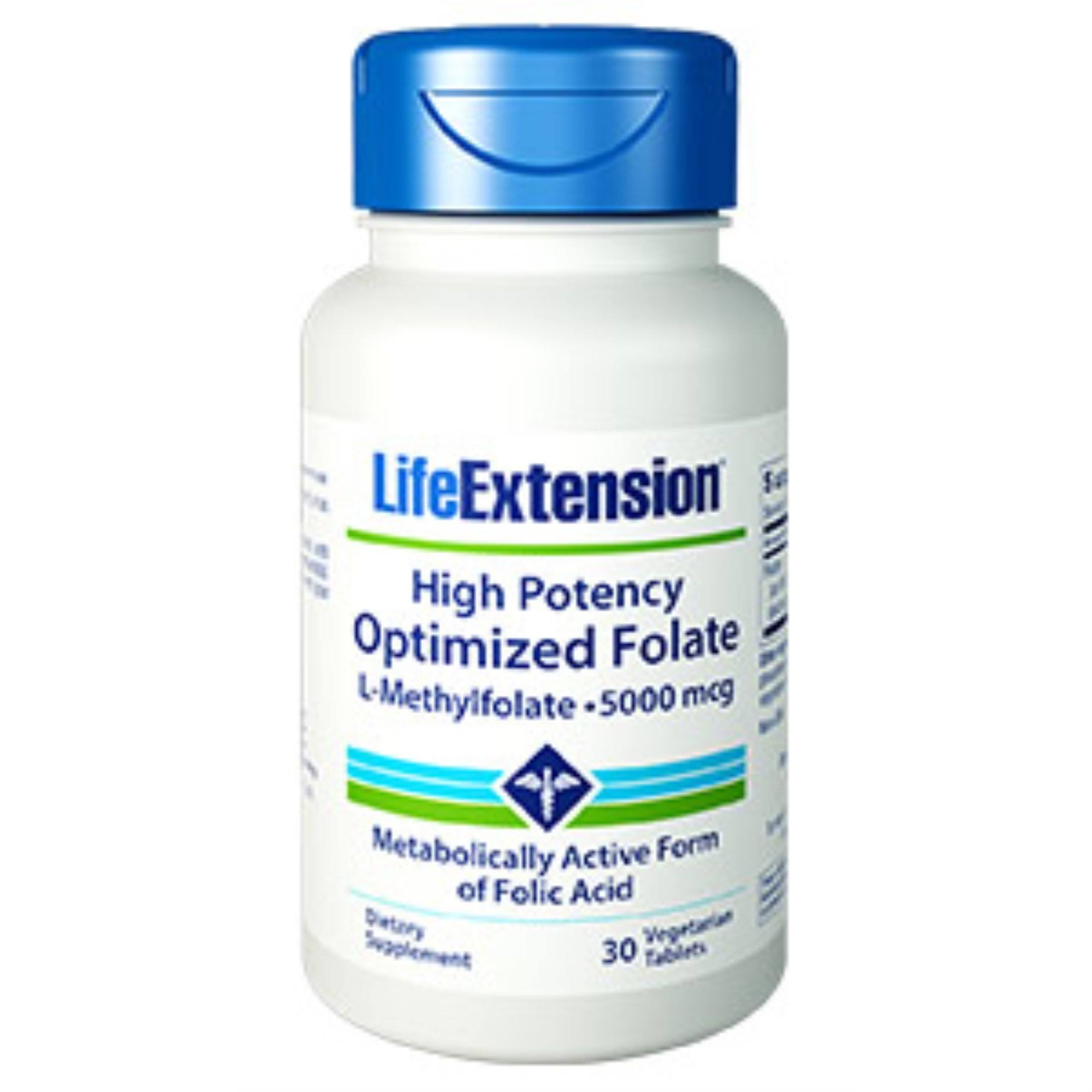 Life Extension High Potency Optimized Folate - 30 Vegetarian Tabs