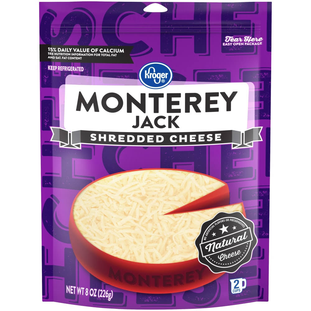 Kroger Monterey Jack Cheese - Finely Shredded