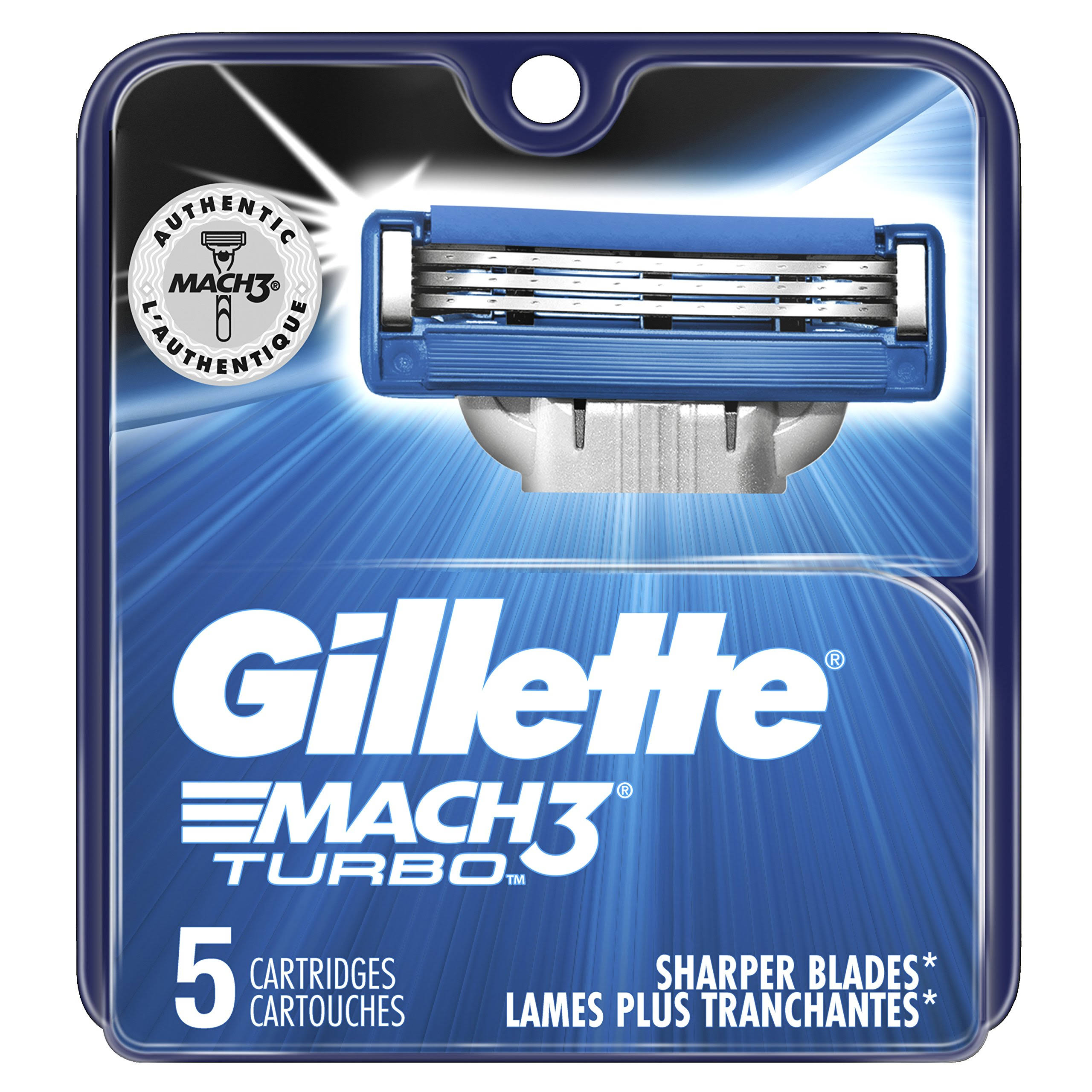 Gillette Mach 3 Turbo Cartridges - 5 Pack