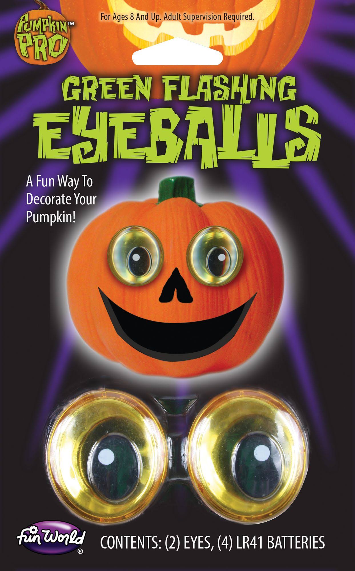 FunWorld Pumpkin Flashing Creepy Eyeballs Decorating Kit