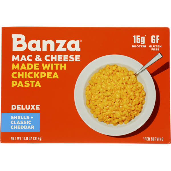 Banza Shells & Classic Cheddar Macaroni & Cheese Made with Chickpea Pasta - 11 oz