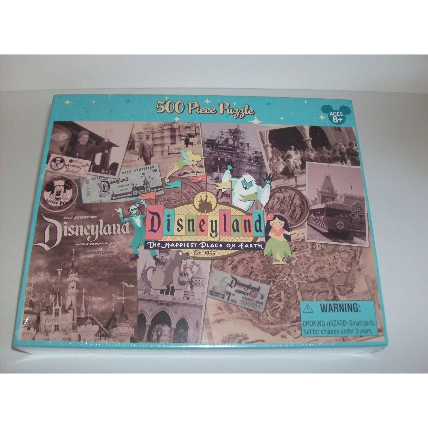 Disneyland 50th Aniversary Special Edition 500 Piece Puzzle of Vintage 1955 Theme Park
