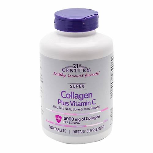 21st Century Super Collagen + Vitamin C, 180 Tabs (Pack of 1)