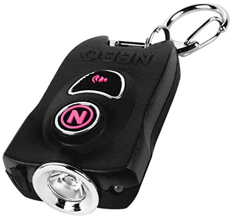 Nebo 6909 Mypal Black Rechargeable Keychain Alarm Flashlight