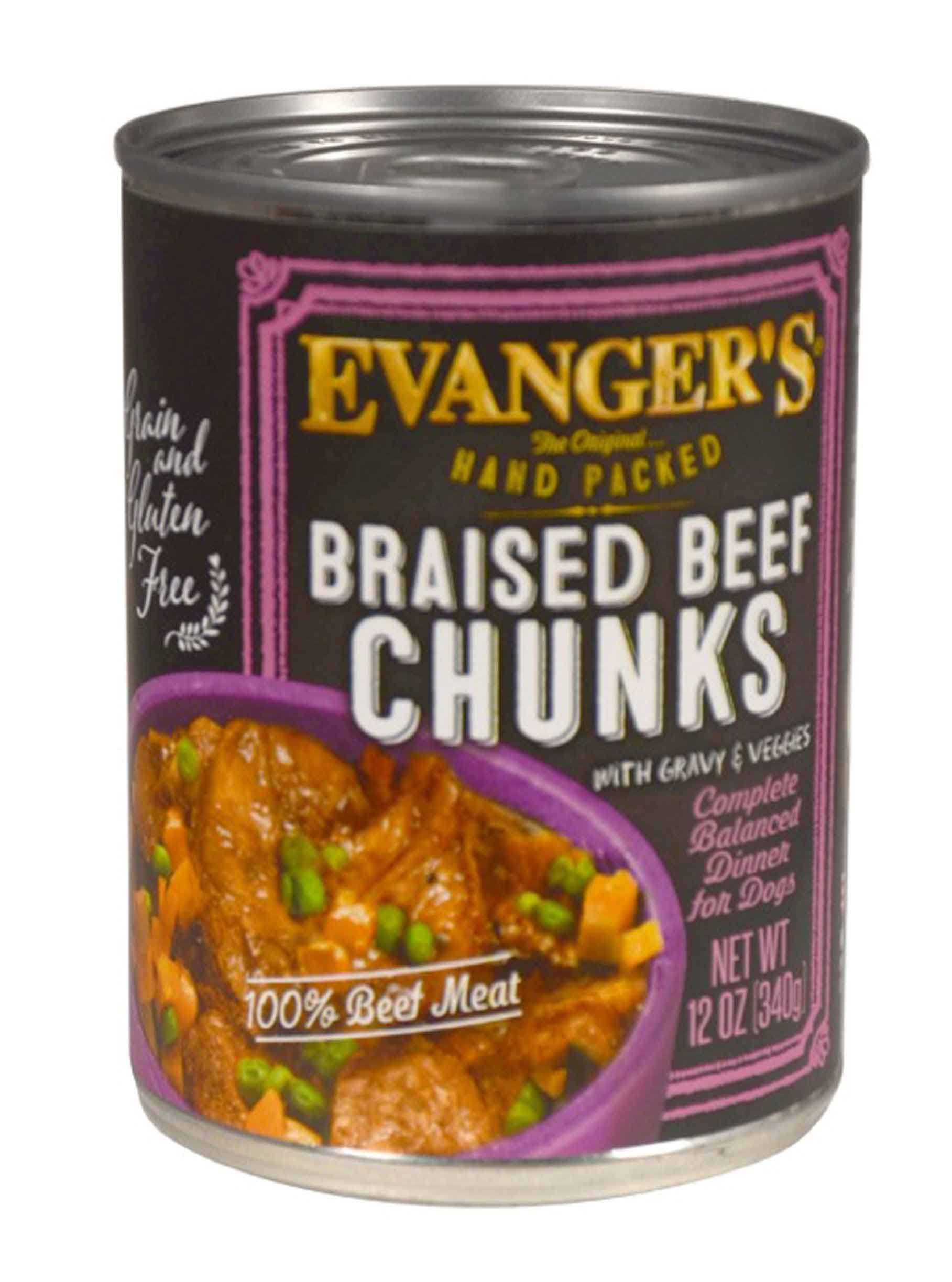 Evanger's Braised Beef Chunks with Gravy Dog Food