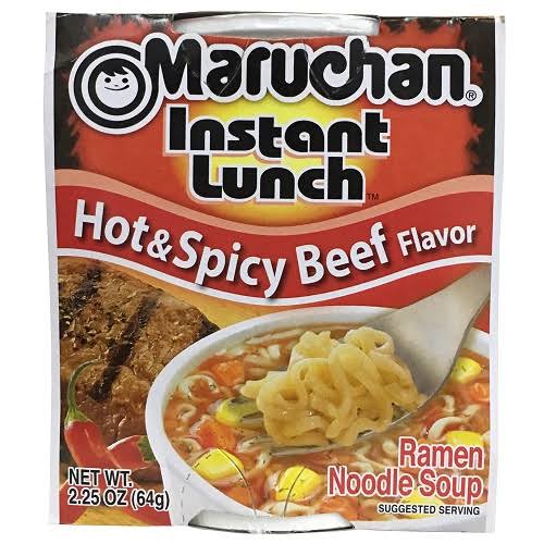 Maruchan Instant Lunch Ramen Noodle Soup - 2.25oz, Hot and Spicy Beef Flavor