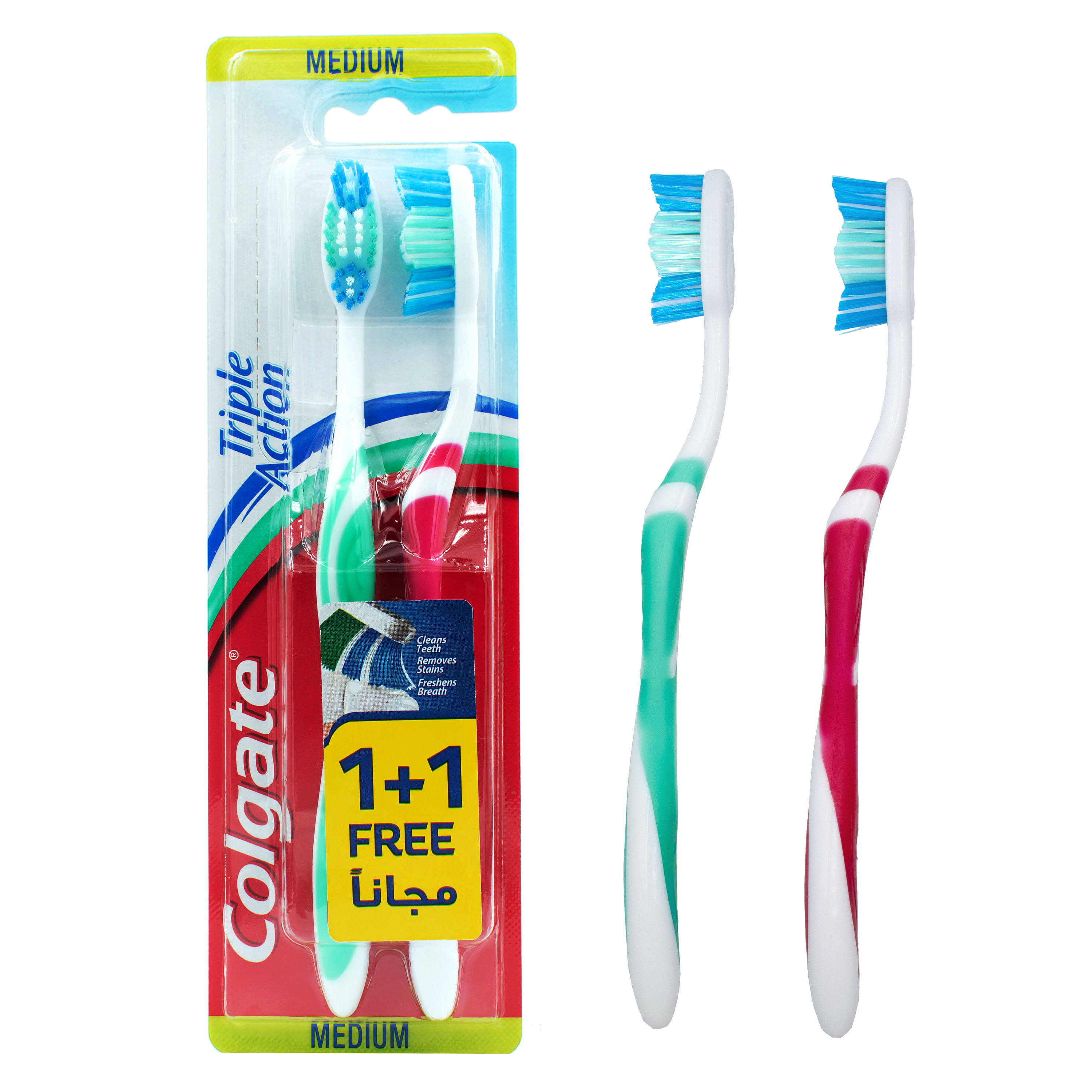 Colgate Triple Action Medium Toothbrush – Colour May Vary