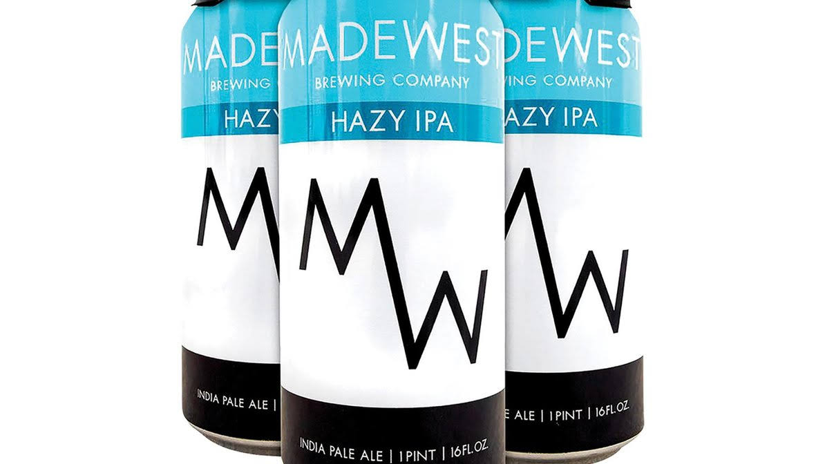 Madewest Indian Pale Ale, Hazy IPA, 4 Pack - 4 pack, 1 pint cans