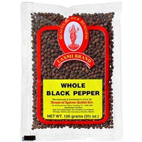 Laxmi Whole Black Pepper - 3.5 oz