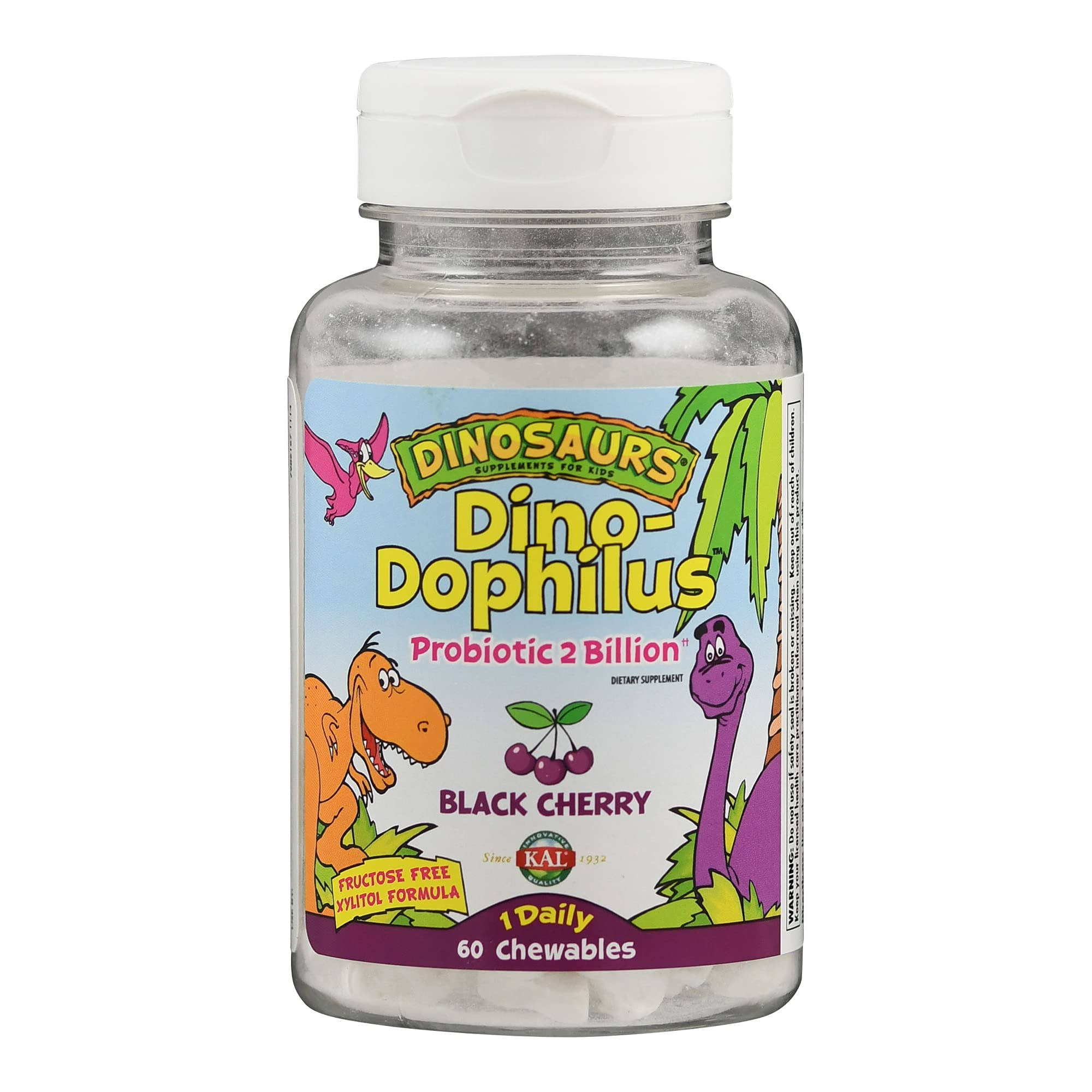 Kal Dino Dophilus Vitamin Chewables - Black Cherry, 60ct