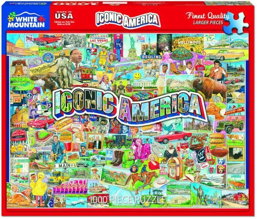 White Mountain Puzzles Iconic America - 1000 Piece Jigsaw Puzzle