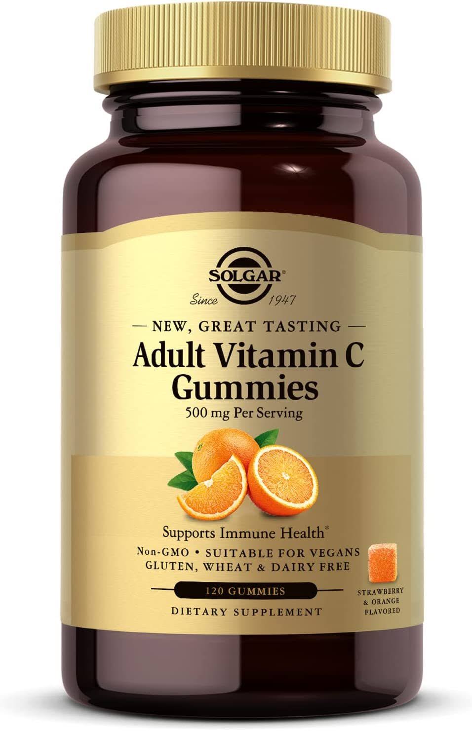 Adult Vitamin C Gummies Strawberry & Orange 500 mg. - 120 Gummies