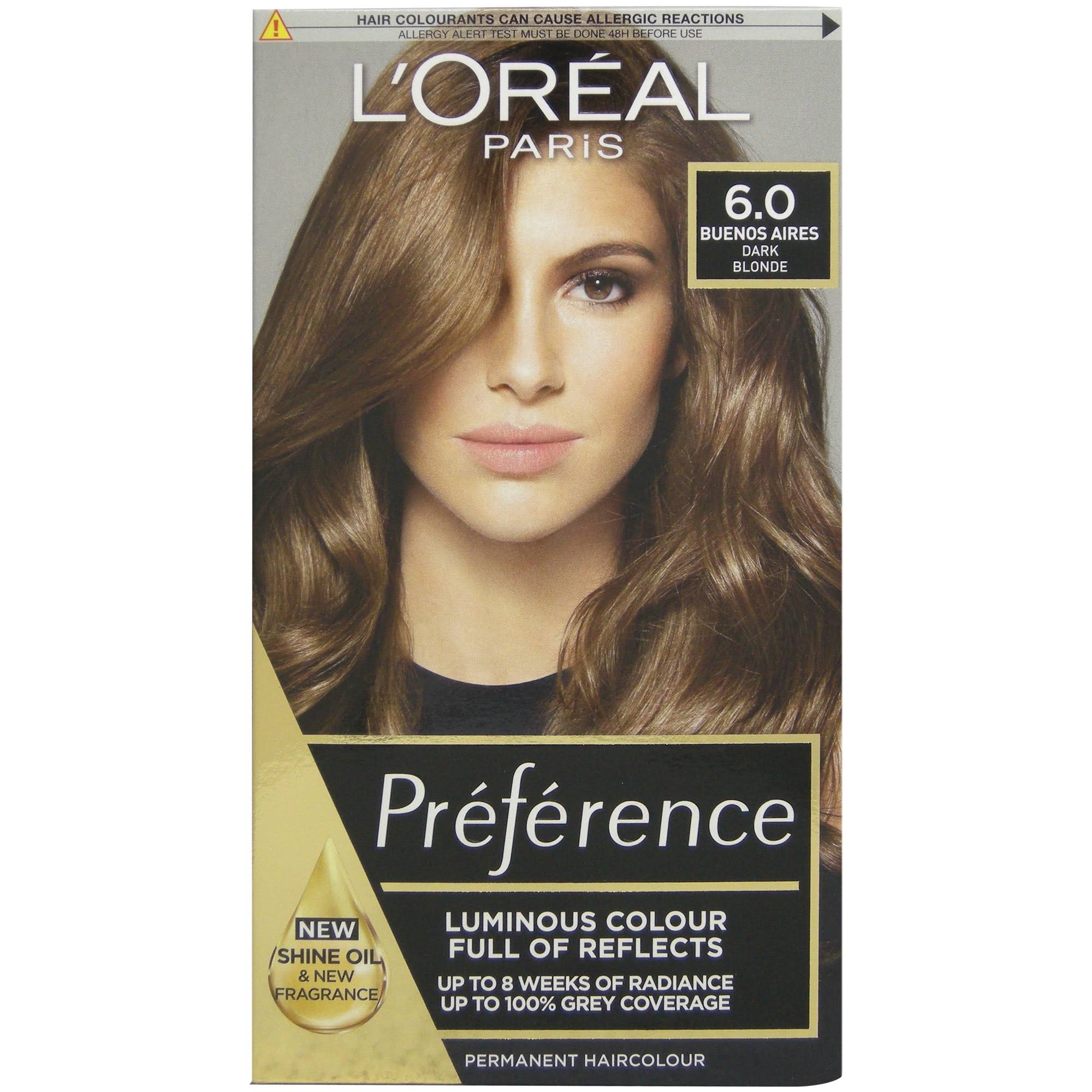 L'Oreal Preference Permanent Hair Dye - 6 Buenos Aires Dark Blonde
